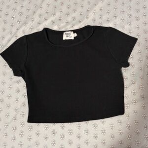 Princess Polly Cropped Black Tee